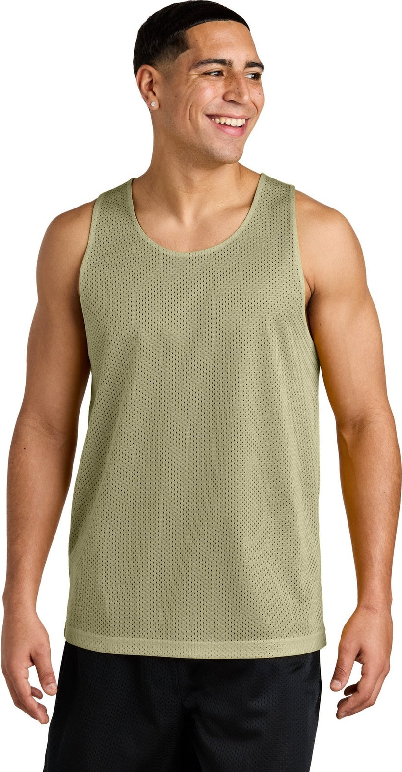 Front View of VgsGld/Blk Sport-Tek PosiCharge Reversible Mesh Tank ST5000