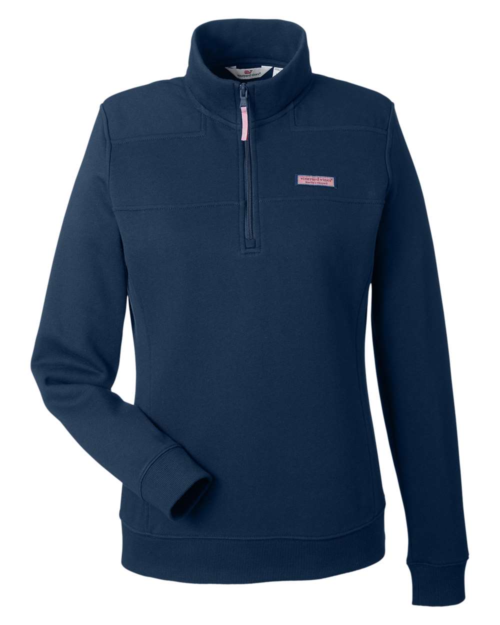 Front View of Vineyard Navy Women&#39;s Collegiate Shep Shirt - K002795