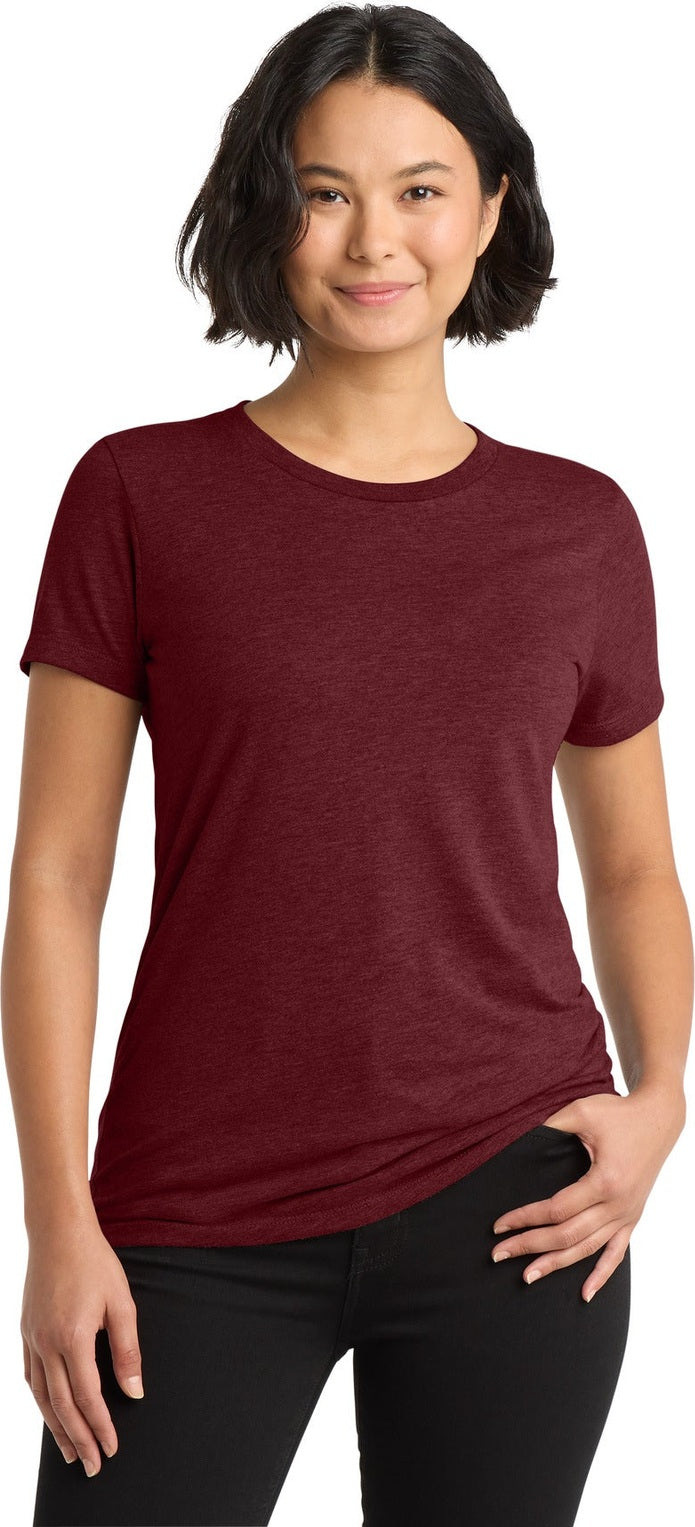 Front View of Vino Red Allmade Women's Tri-Blend Tee AL2008