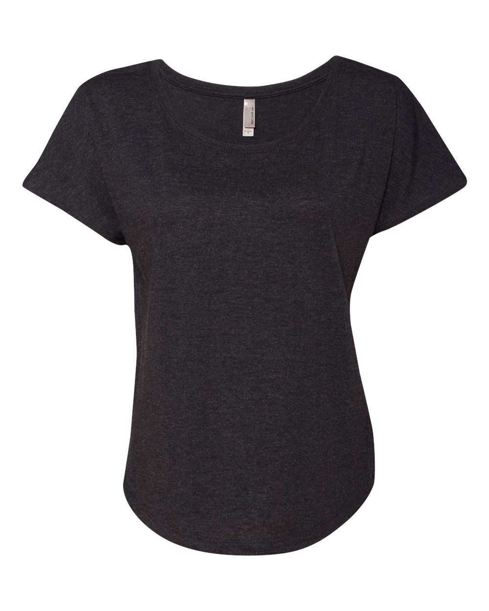 Front View of Vintage Black Women’s Triblend Dolman T-Shirt - 6760