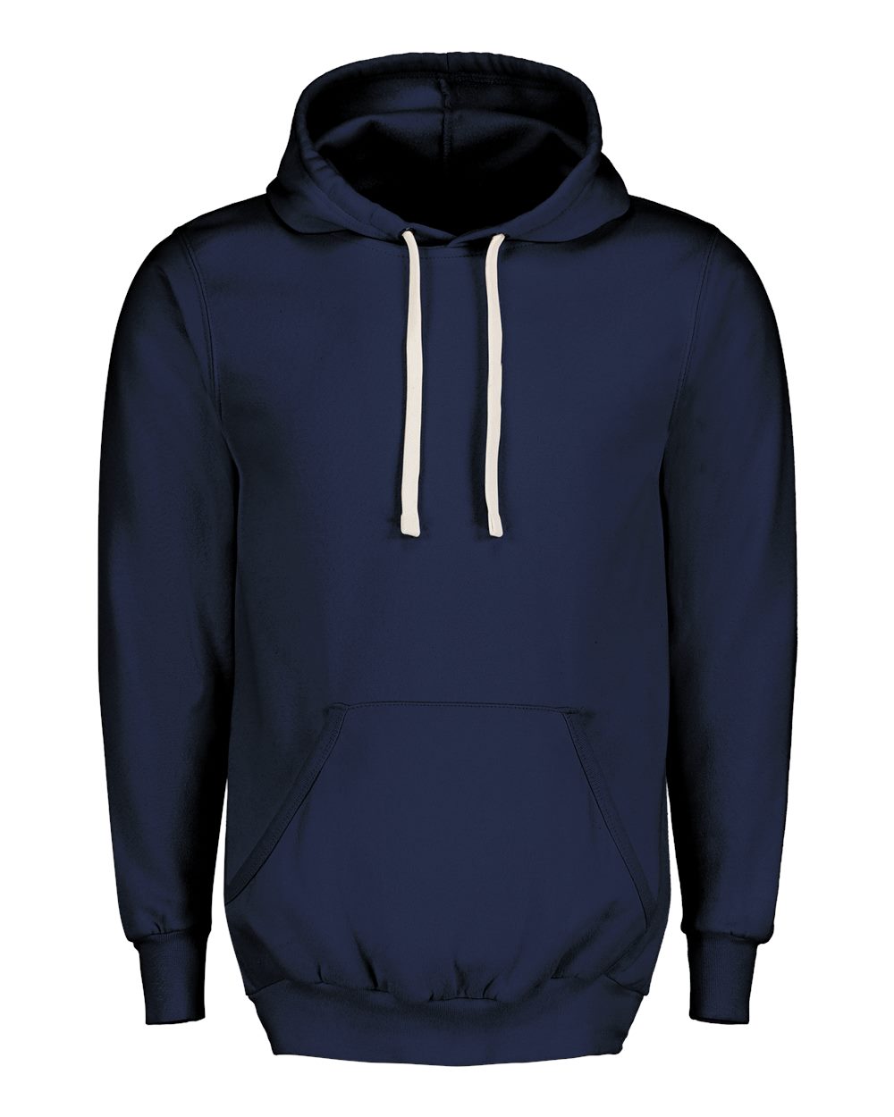 Front View of Vintage Blue Vintage Fleece Hooded Sweatshirt - 1478