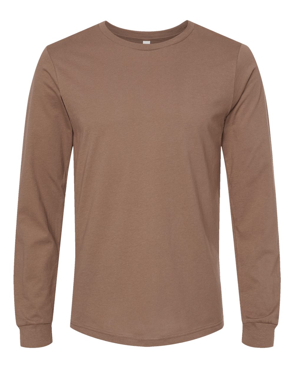 Front View of Vintage Brown Jersey Long Sleeve Tee - 3501
