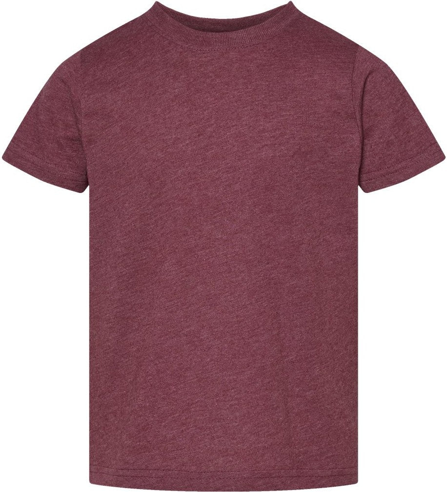 Front View of Vintage Burgundy Toddler Fine Jersey Tee - 3321