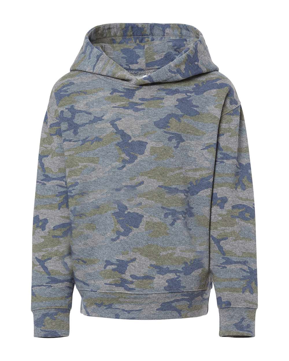 Front View of Vintage Camo Toddler Pullover Fleece Hoodie - 3326