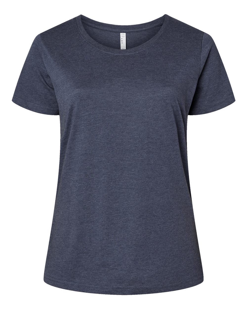 Front View of Vintage Denim Curvy Collection Women's Fine Jersey Tee - 3816