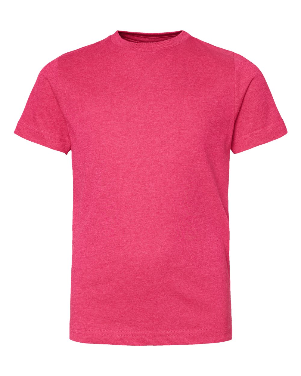 Front View of Vintage Hot Pink Youth Fine Jersey Tee - 6101