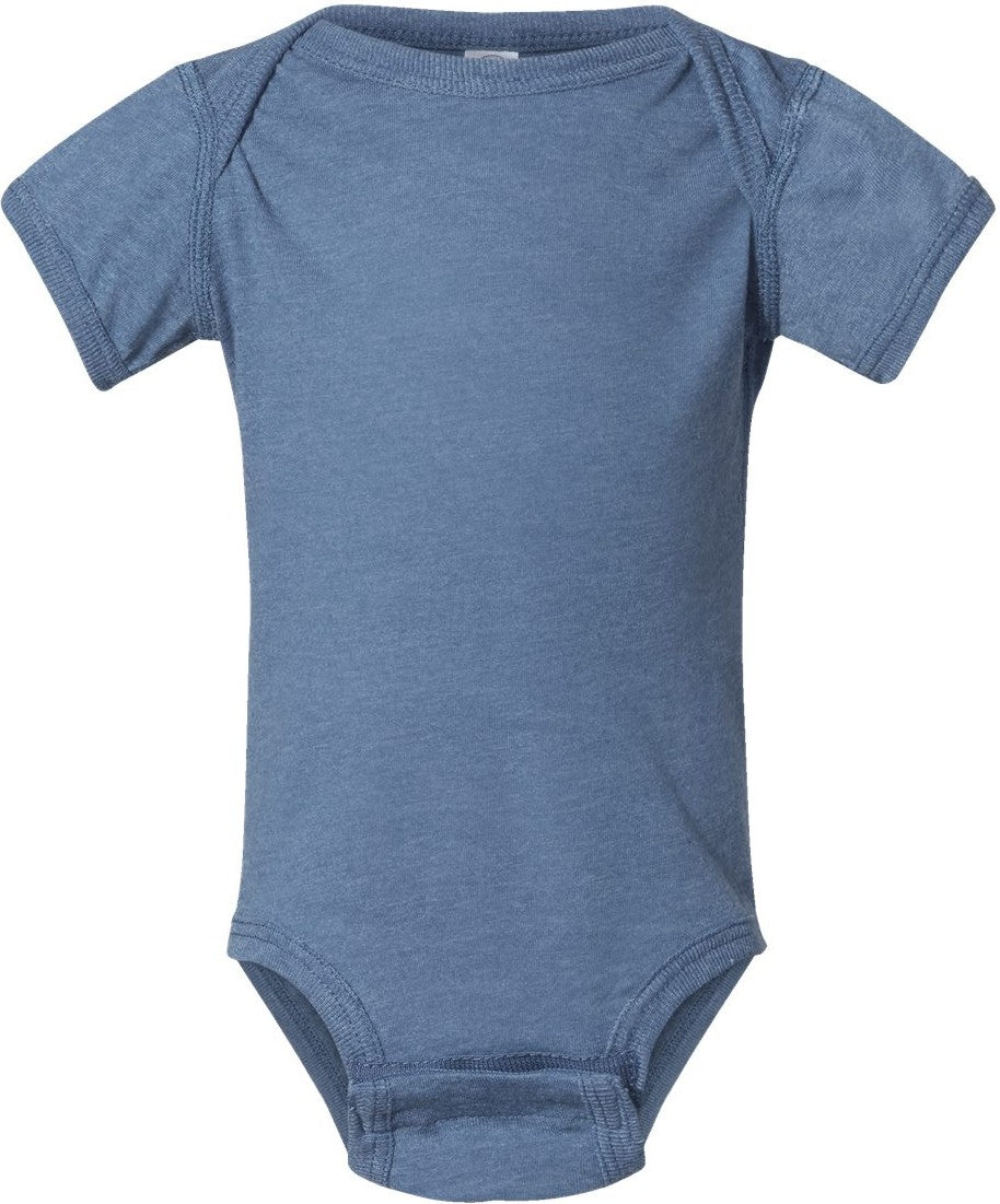 Front View of Vintage Indigo Infant Fine Jersey Bodysuit - 4424