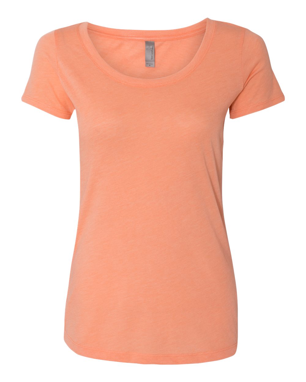 Front View of Vintage Light Orange Women’s Triblend Scoop Neck T-Shirt - 6730