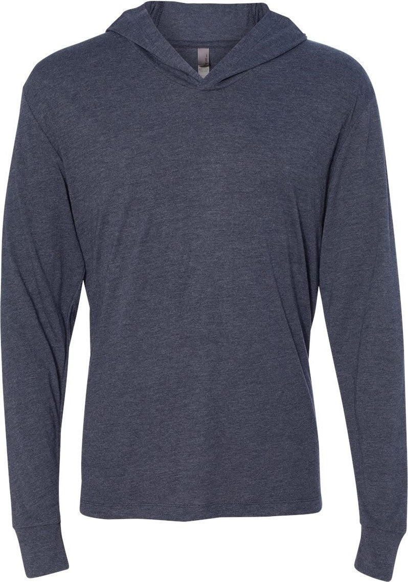 Vintage Navy Triblend Hooded Long Sleeve Pullover - 6021