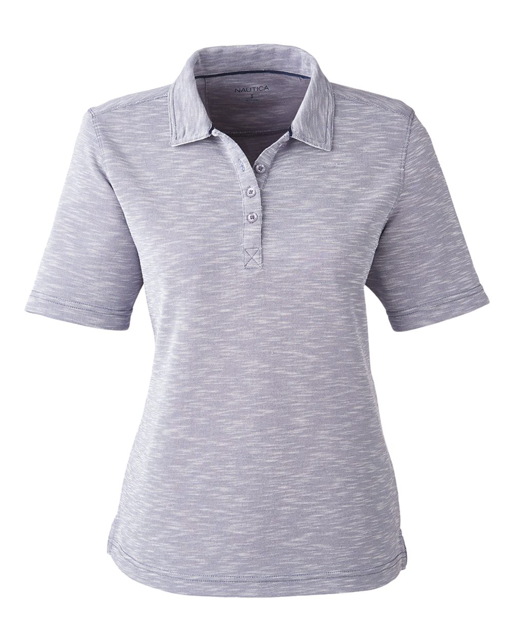 Front View of Vintage Pebble Women's Sun Surfer Slub Polo - N17974