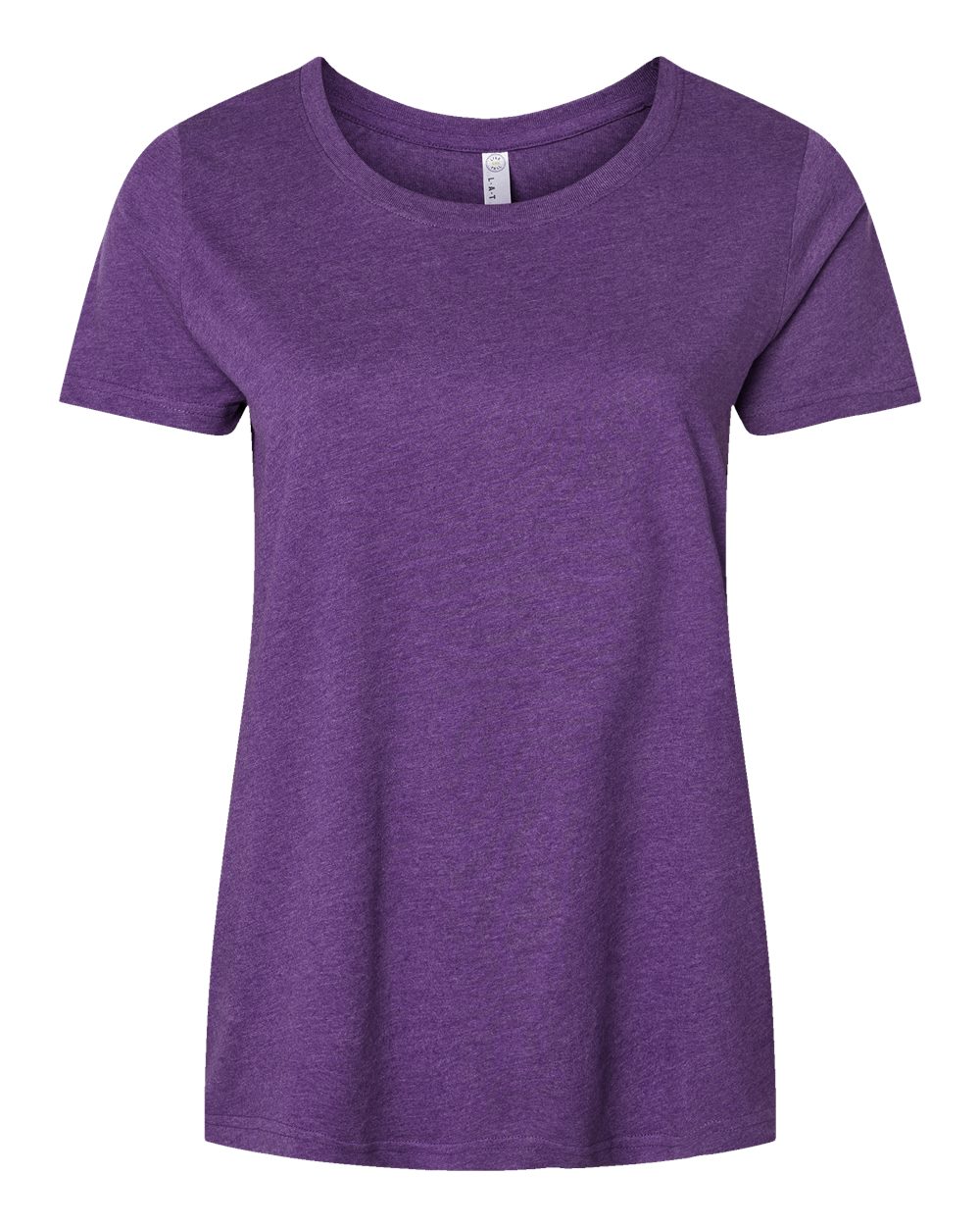 Front View of Vintage Purple Curvy Collection Women's Fine Jersey Tee - 3816