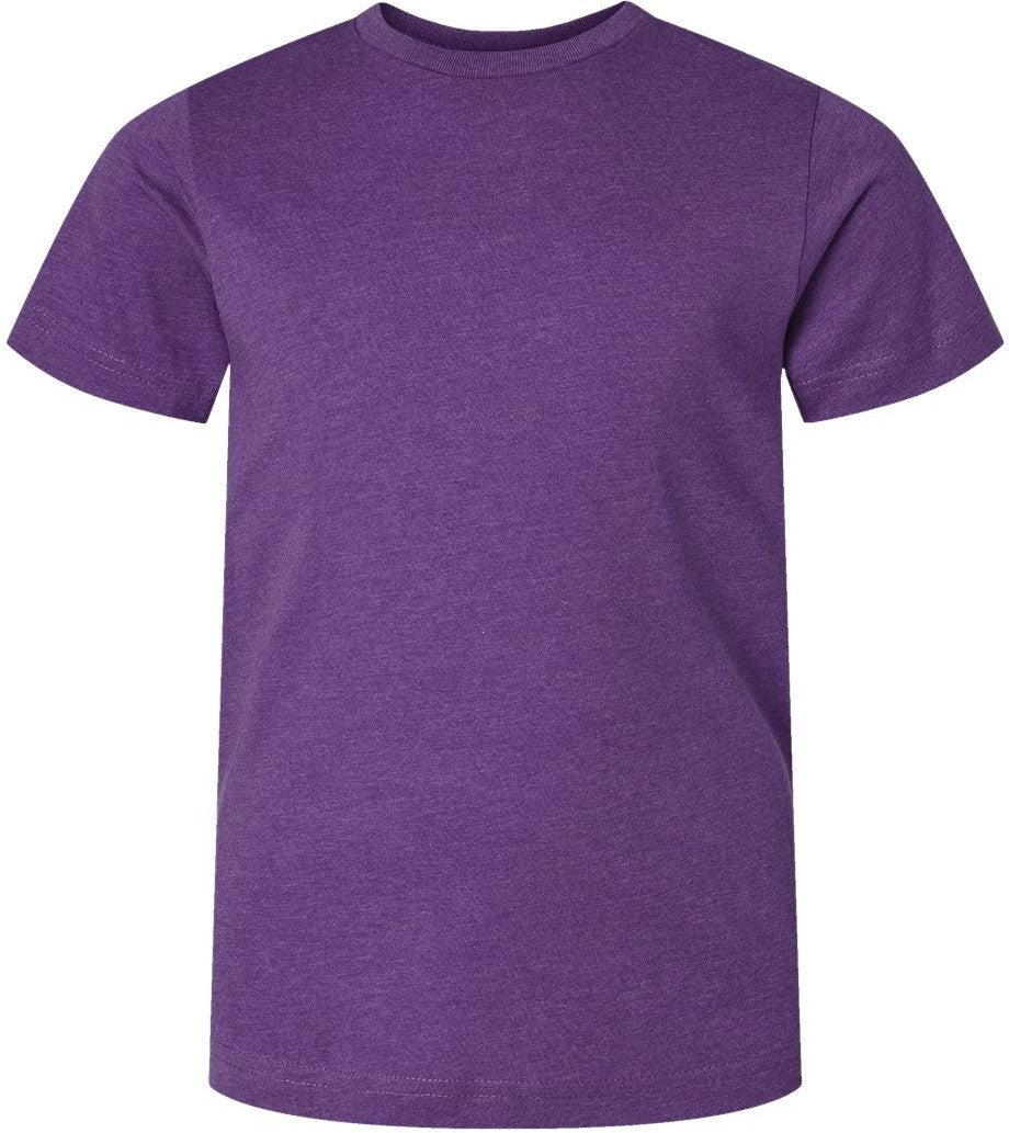 Front View of Vintage Purple Youth Fine Jersey Tee - 6101
