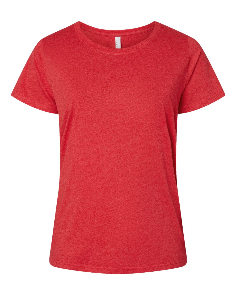 Front View of Vintage Red Curvy Collection Women's Fine Jersey Tee - 3816