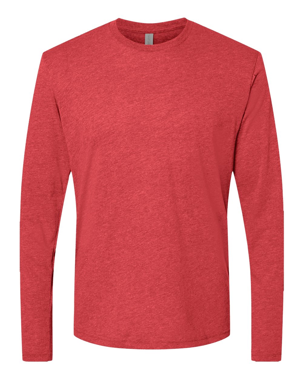 Front View of Vintage Red Triblend Long Sleeve T-Shirt - 6071