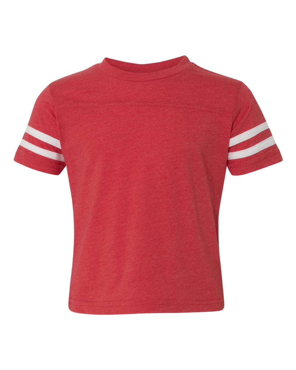 Front View of Vintage Red/ White Toddler Football Fine Jersey Tee - 3037