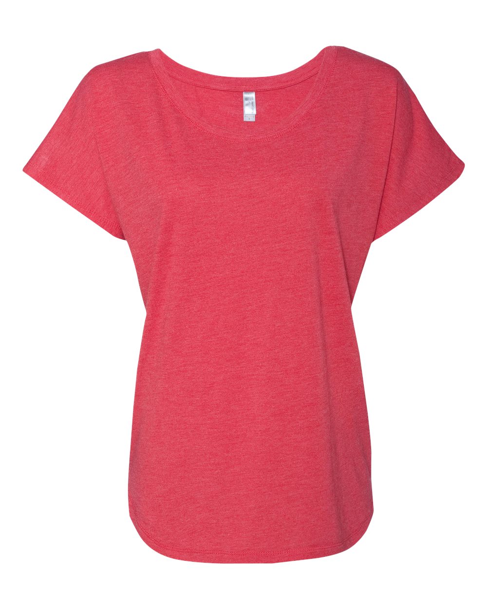 Front View of Vintage Red Women’s Triblend Dolman T-Shirt - 6760