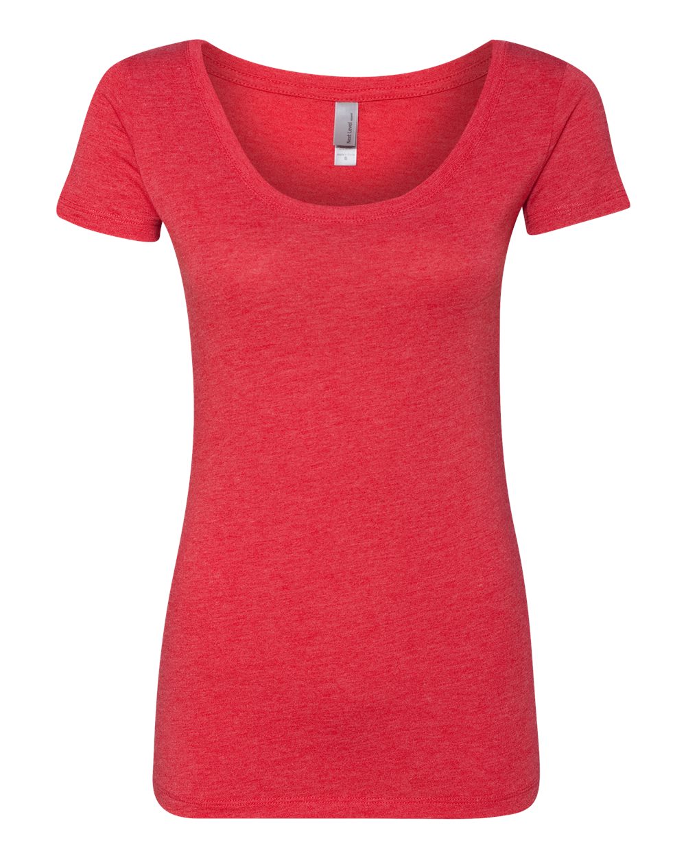 Front View of Vintage Red Women’s Triblend Scoop Neck T-Shirt - 6730