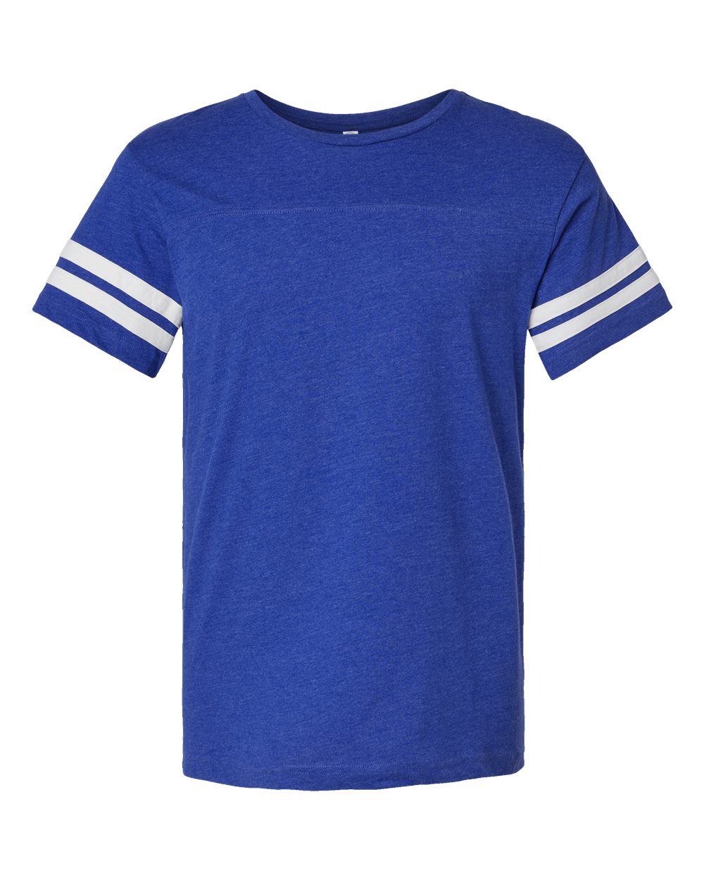 Front View of Vintage Royal/ White Football Fine Jersey Tee - 6937