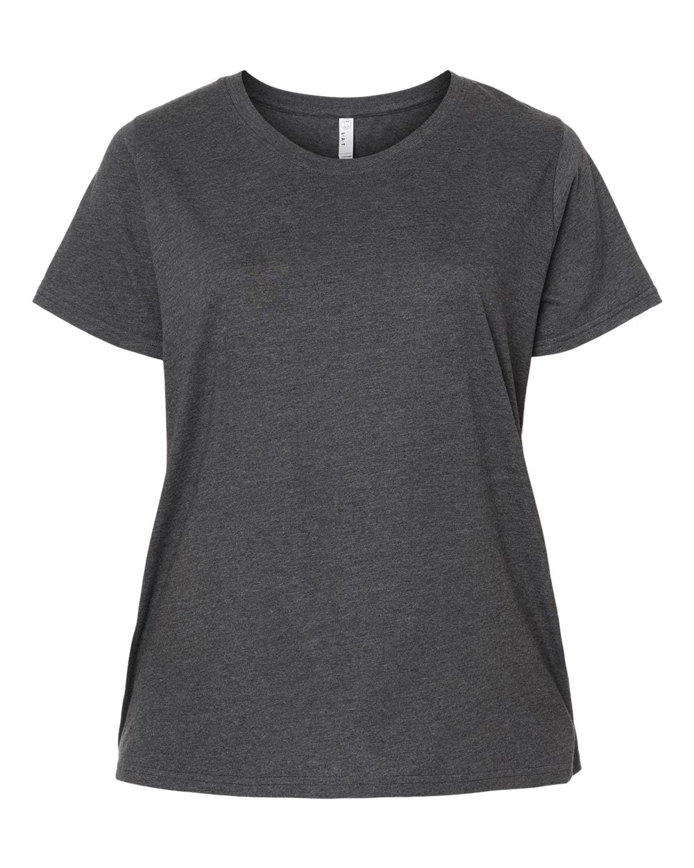 Front View of Vintage Smoke Curvy Collection Women's Fine Jersey Tee - 3816