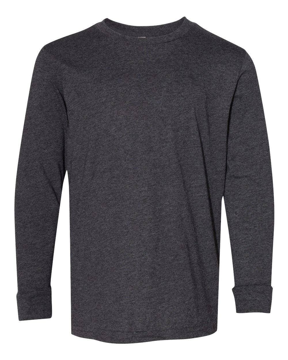 Front View of Vintage Smoke Youth Fine Jersey Long Sleeve Tee - 6201