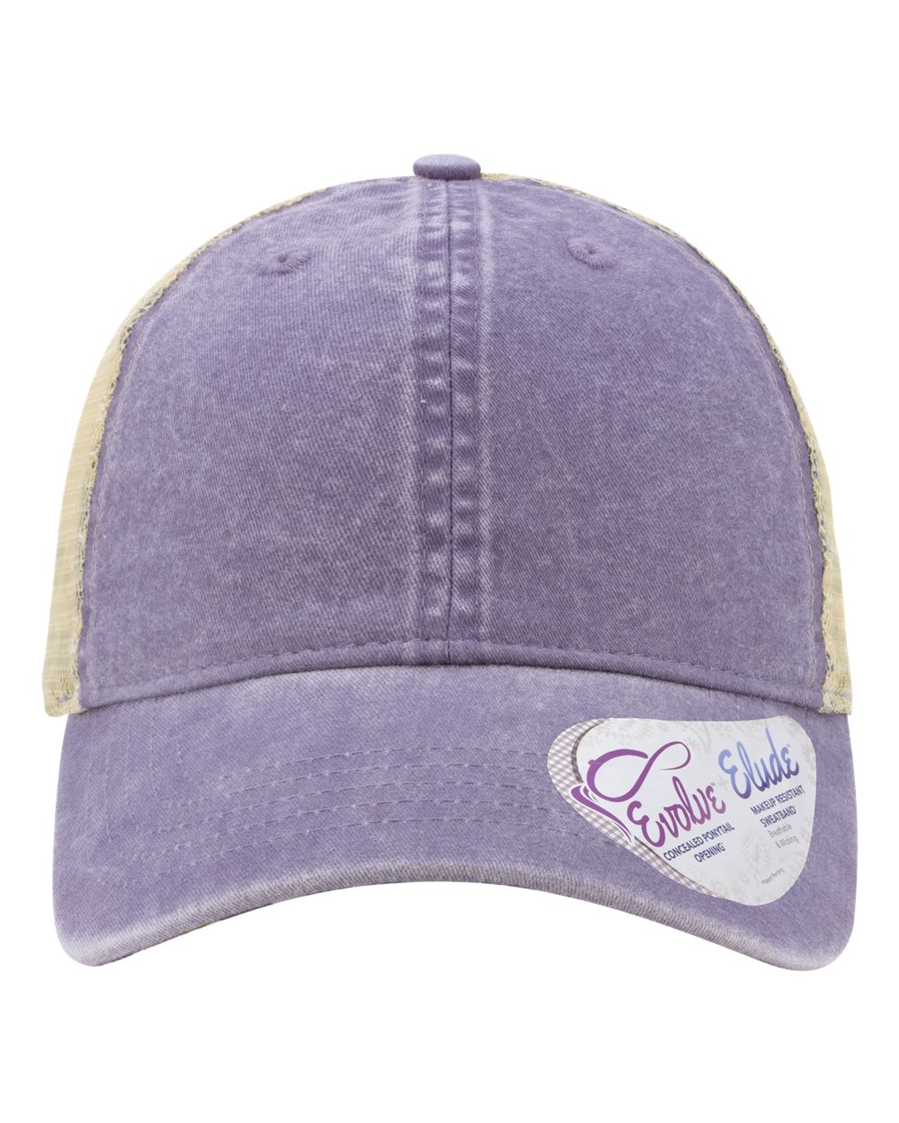 Violet/ Floral/ Khaki Women's Washed Mesh-Back Cap - TESS