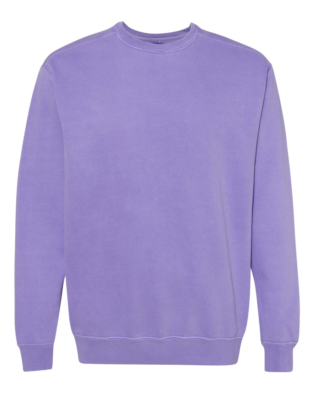 Front View of Violet Garment-Dyed Sweatshirt - 1566