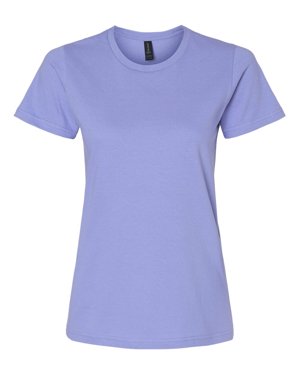 Front View of Violet Softstyle® Women's Midweight T-Shirt - 65000L