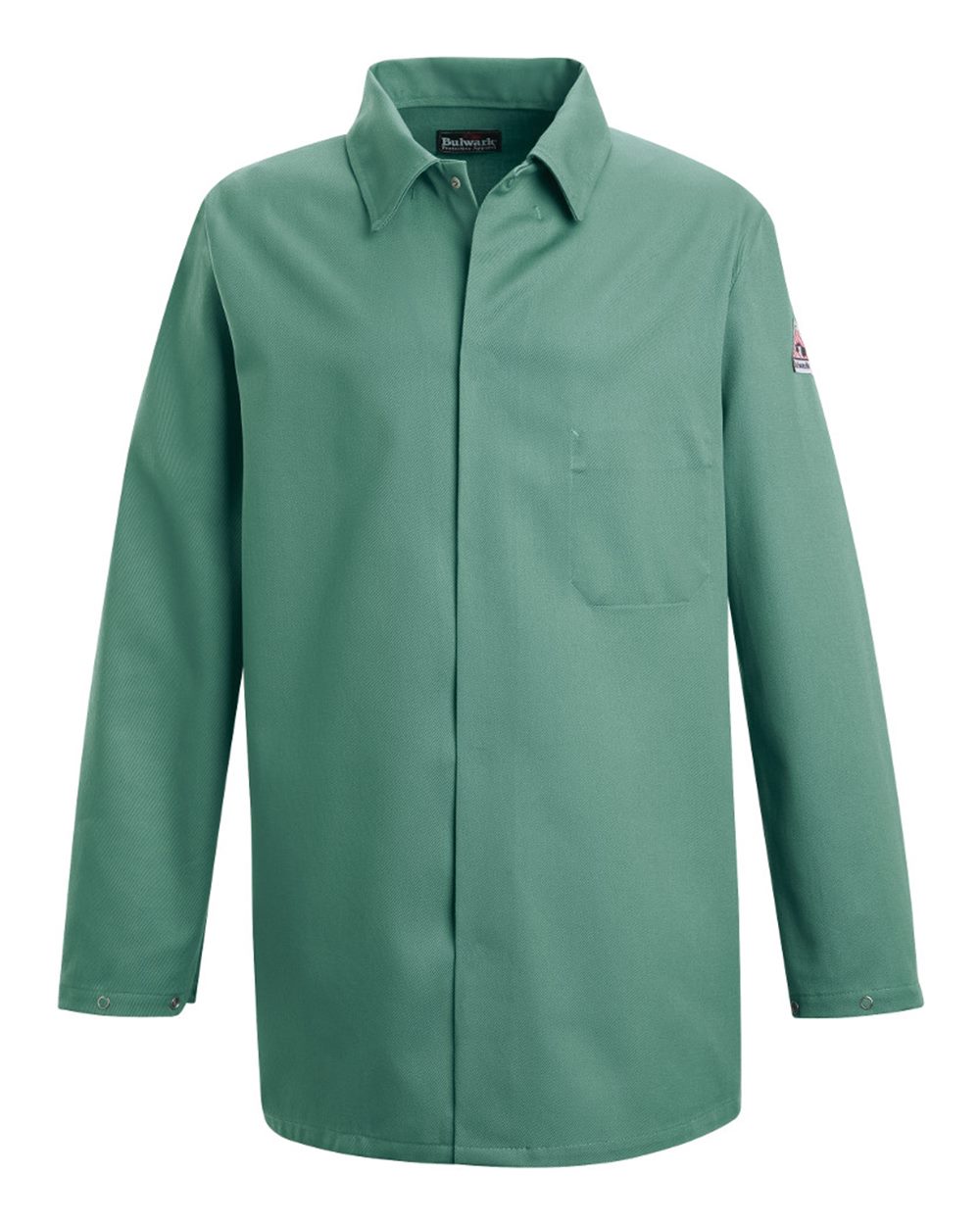 Front View of Visual Green Work Coat - EXCEL FR® - 9 oz. - Tall Sizes - KEW2T
