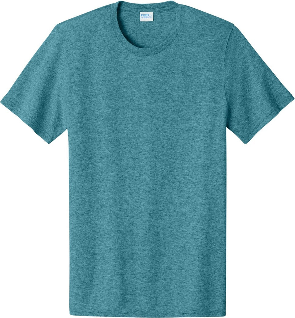 Front View of VivdTealHr Port & Co Easy Cotton Tee PC43