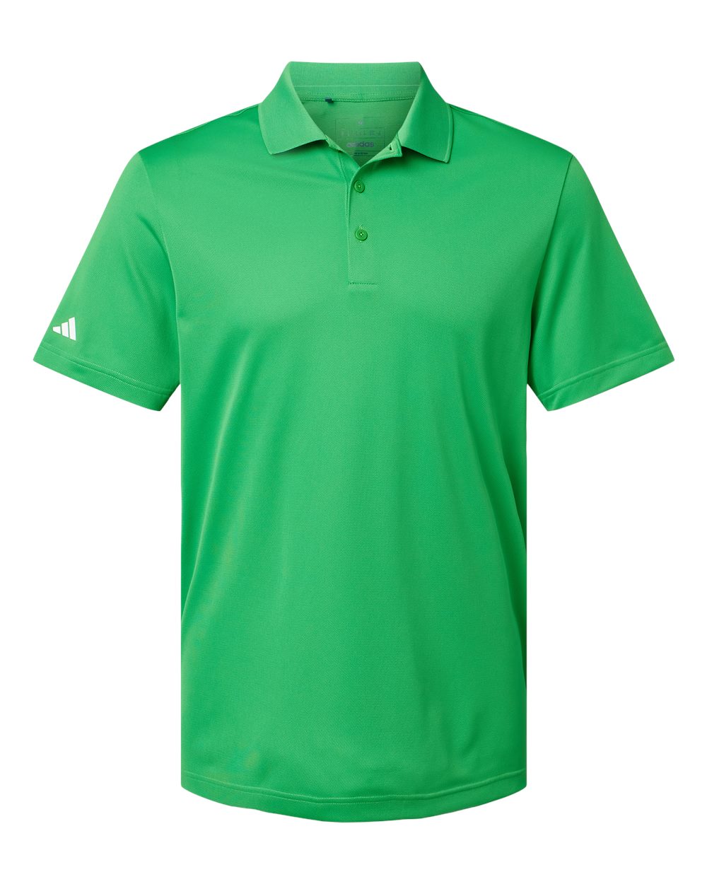 Front View of Vivid Green Basic Sport Polo - A430 plain