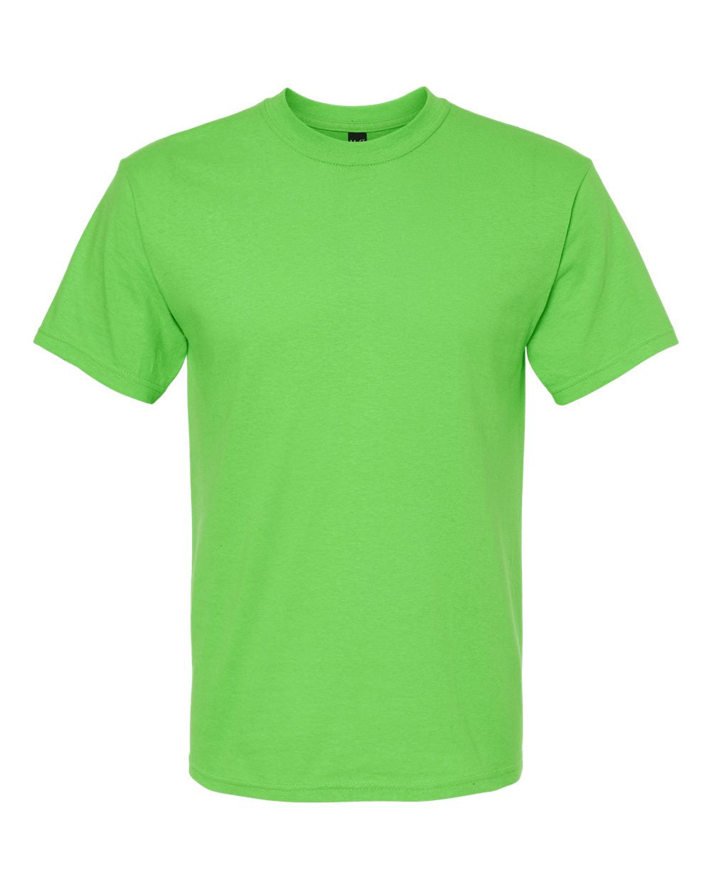 Front View of Vivid Lime Gold Soft Touch T-Shirt - 4800