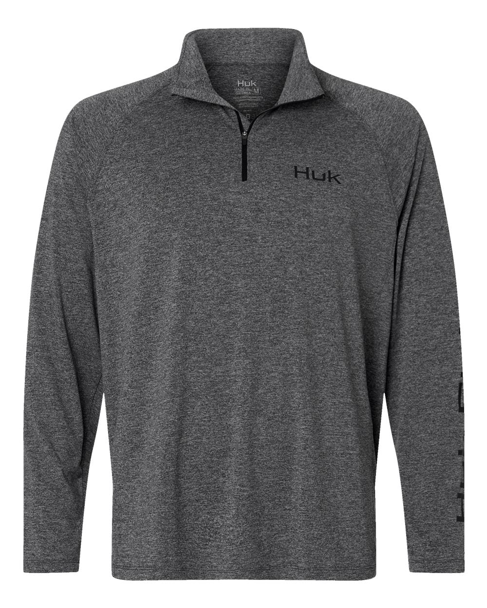 Front View of Volcanic Ash Heather Men&#39;s Airweight Heather Quarter-Zip Pullover - H1200715