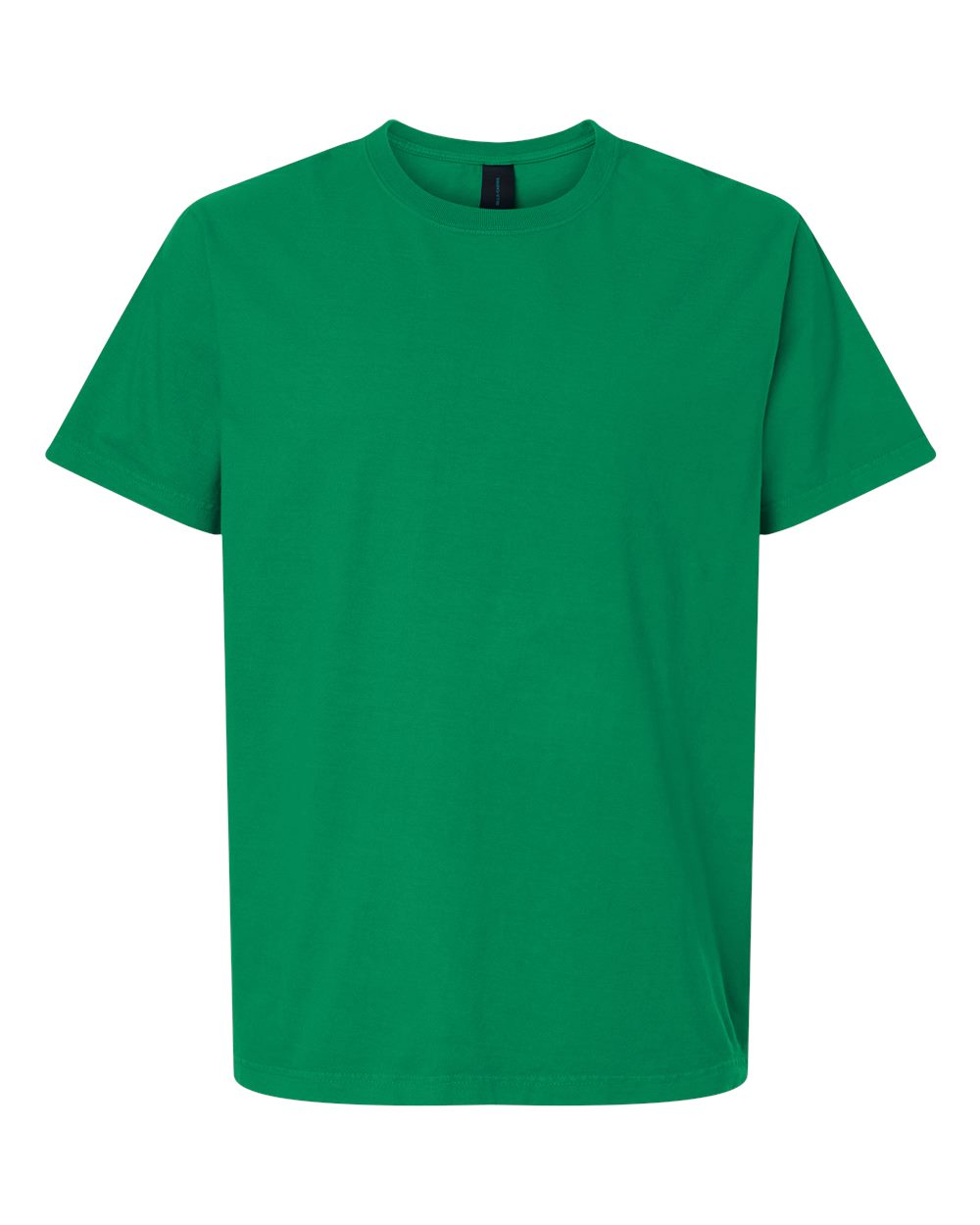 Front View of Washed Kelly Unisex Heavyweight Garment-Dyed Tee - 4810GD
