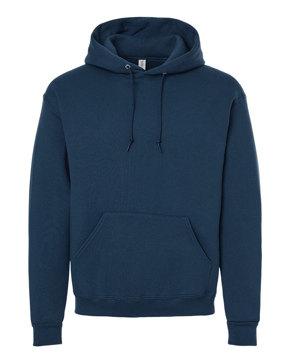 Front View of Washed Navy Rugged Hooded Sweatshirt - H12MR