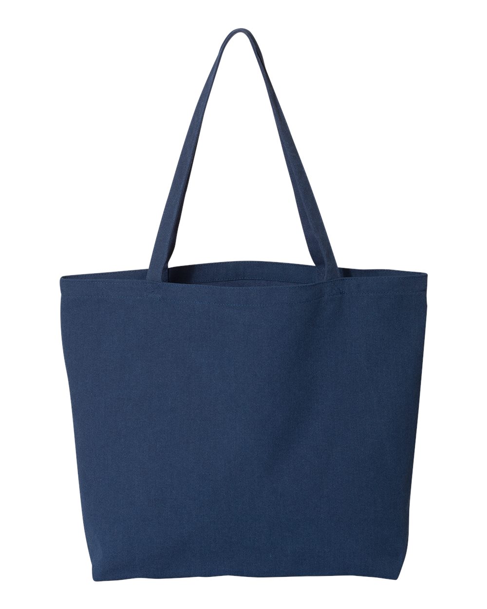 Front View of Washed Navy Seaside Pigment-Dyed Large Tote - 8507