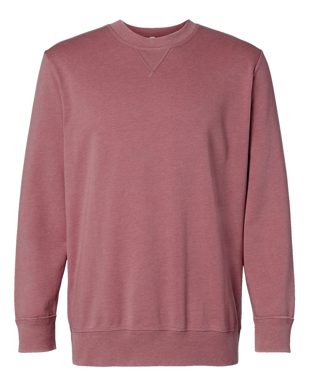 Front View of Washed Rouge Vintage Wash Fleece Crewneck Sweatshirt - 6935