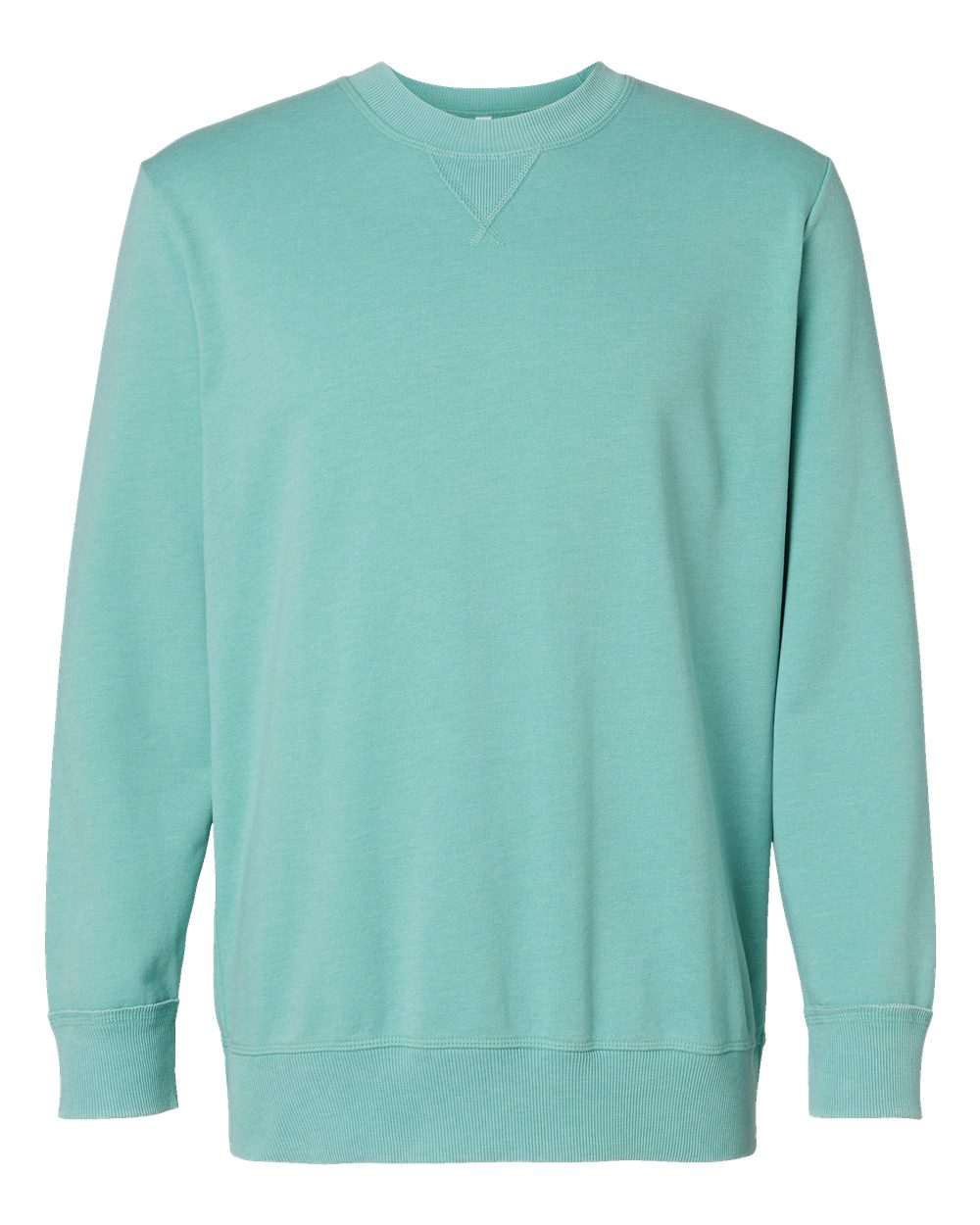 Front View of Washed Saltwater Vintage Wash Fleece Crewneck Sweatshirt - 6935