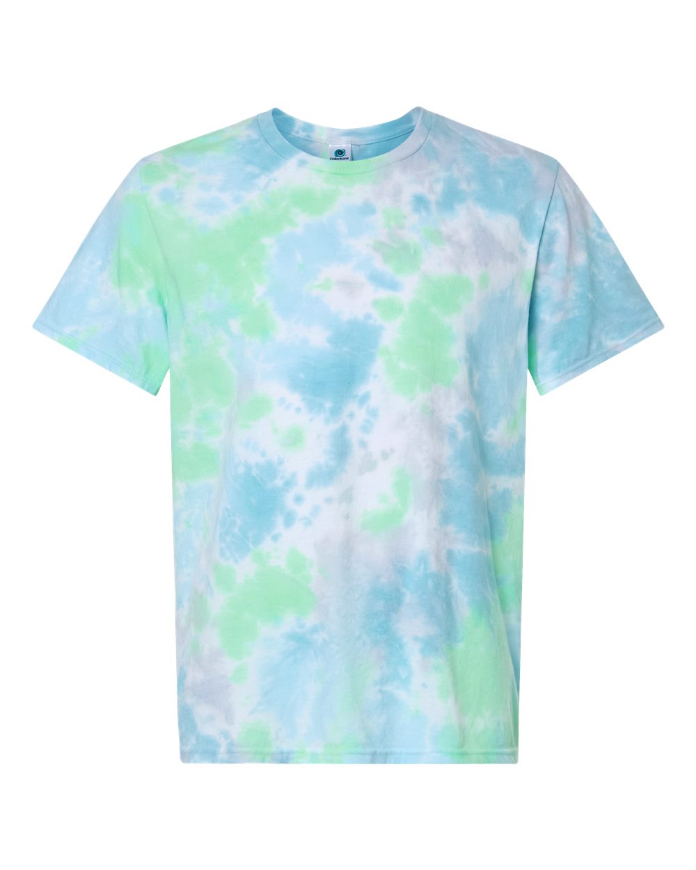 Front View of Wave Unisex Vintage Tie-Dyed T-Shirt - 1355