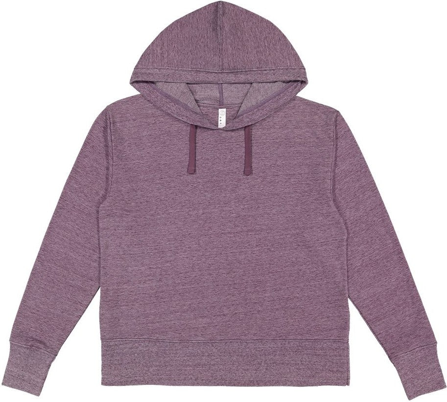 Front View of Weathered Plum Women's Vintage Wash Hoodie - 3536