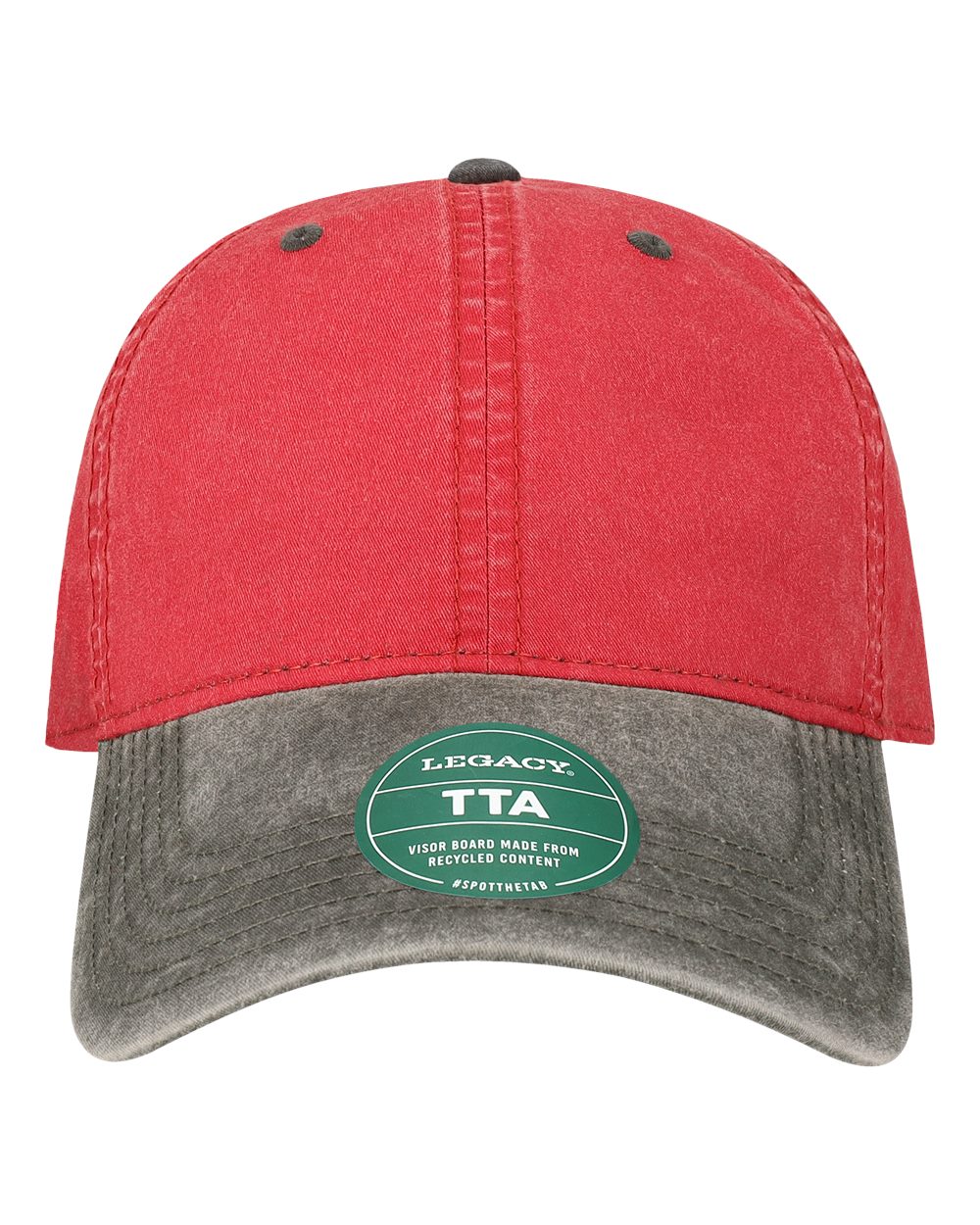 Front View of Weathered Red/ Cinder Terra Twill Cap - TTA