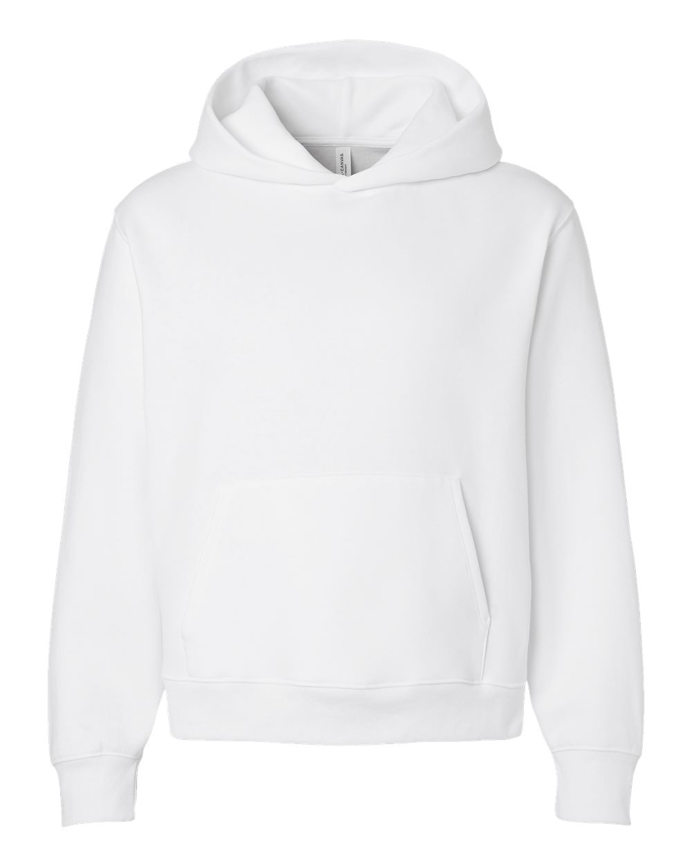 Front View of White 10 oz. Heavyweight Hoodie - 4719