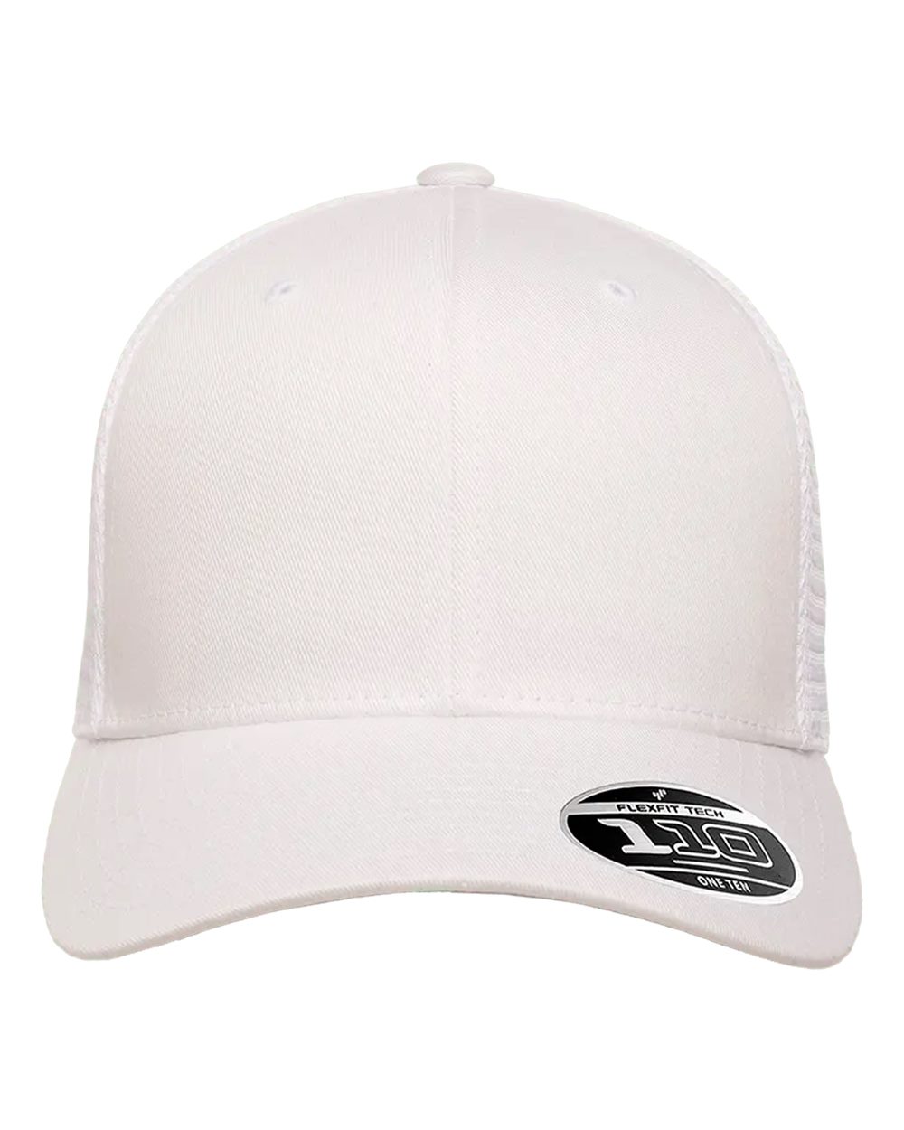Front View of White 110® Mesh-Back Cap - 110M