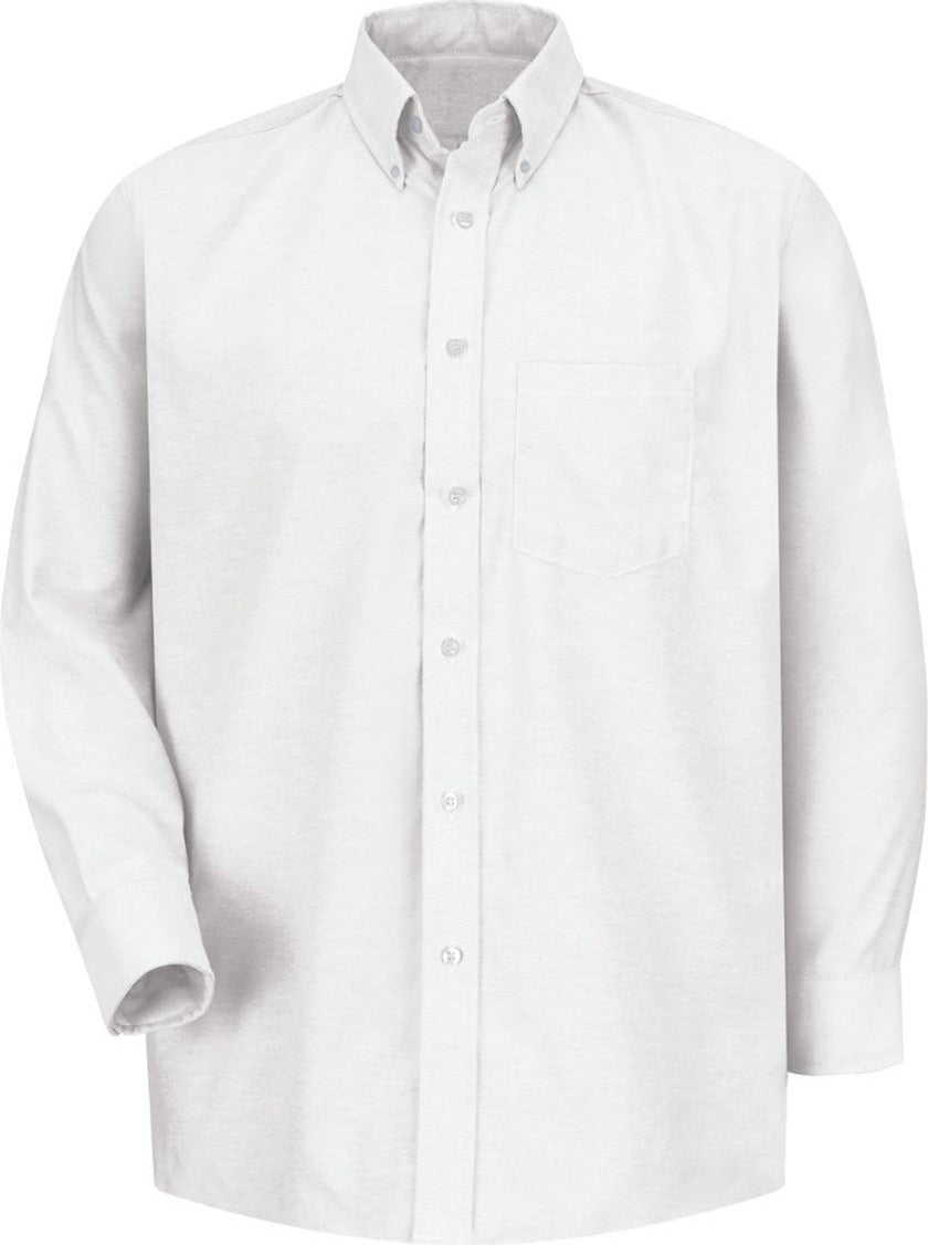 Front View of White 34 Executive Oxford Dress Shirt - SR70