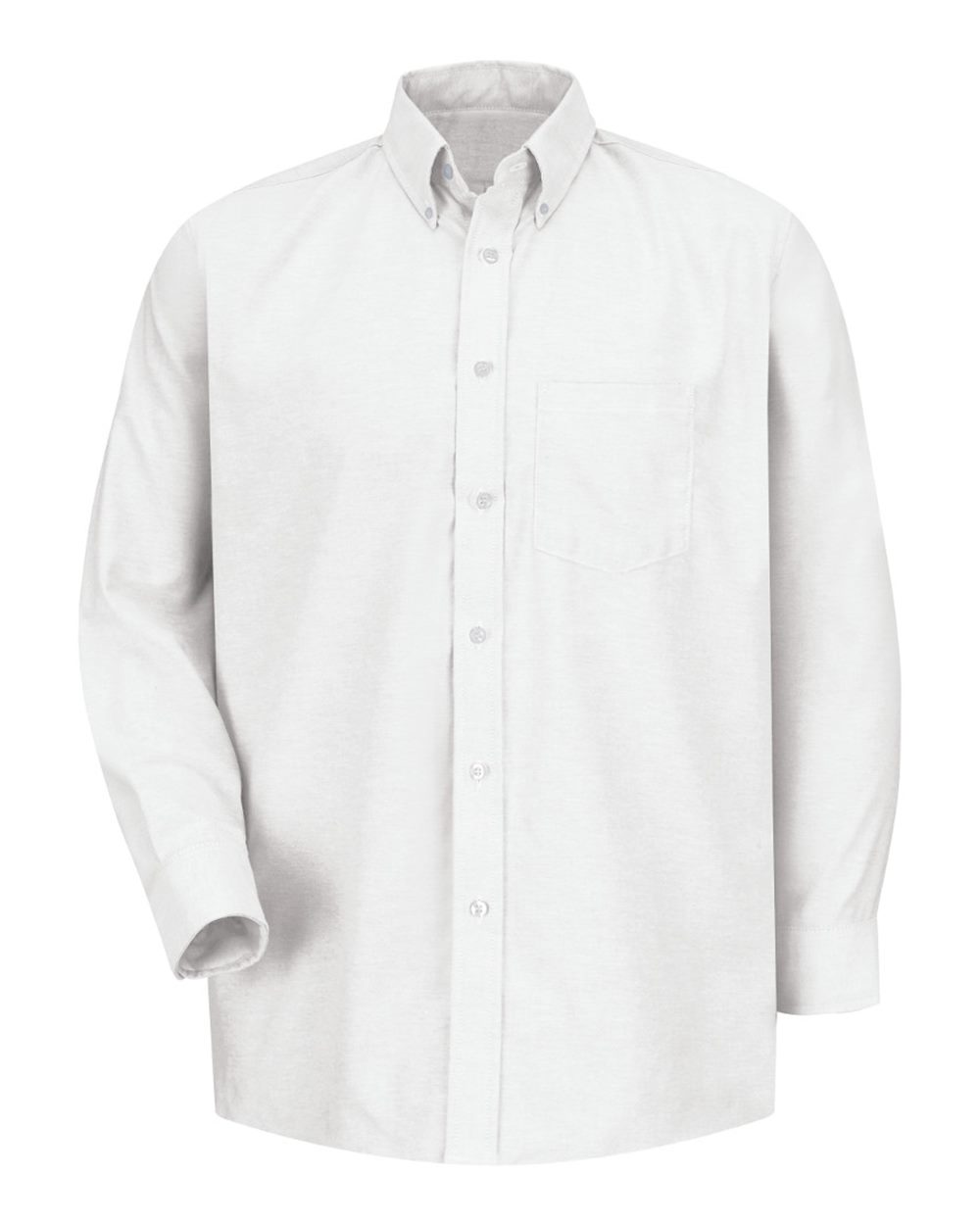 Front View of White 36 Executive Oxford Dress Shirt - Additional Sizes - SR70EXT