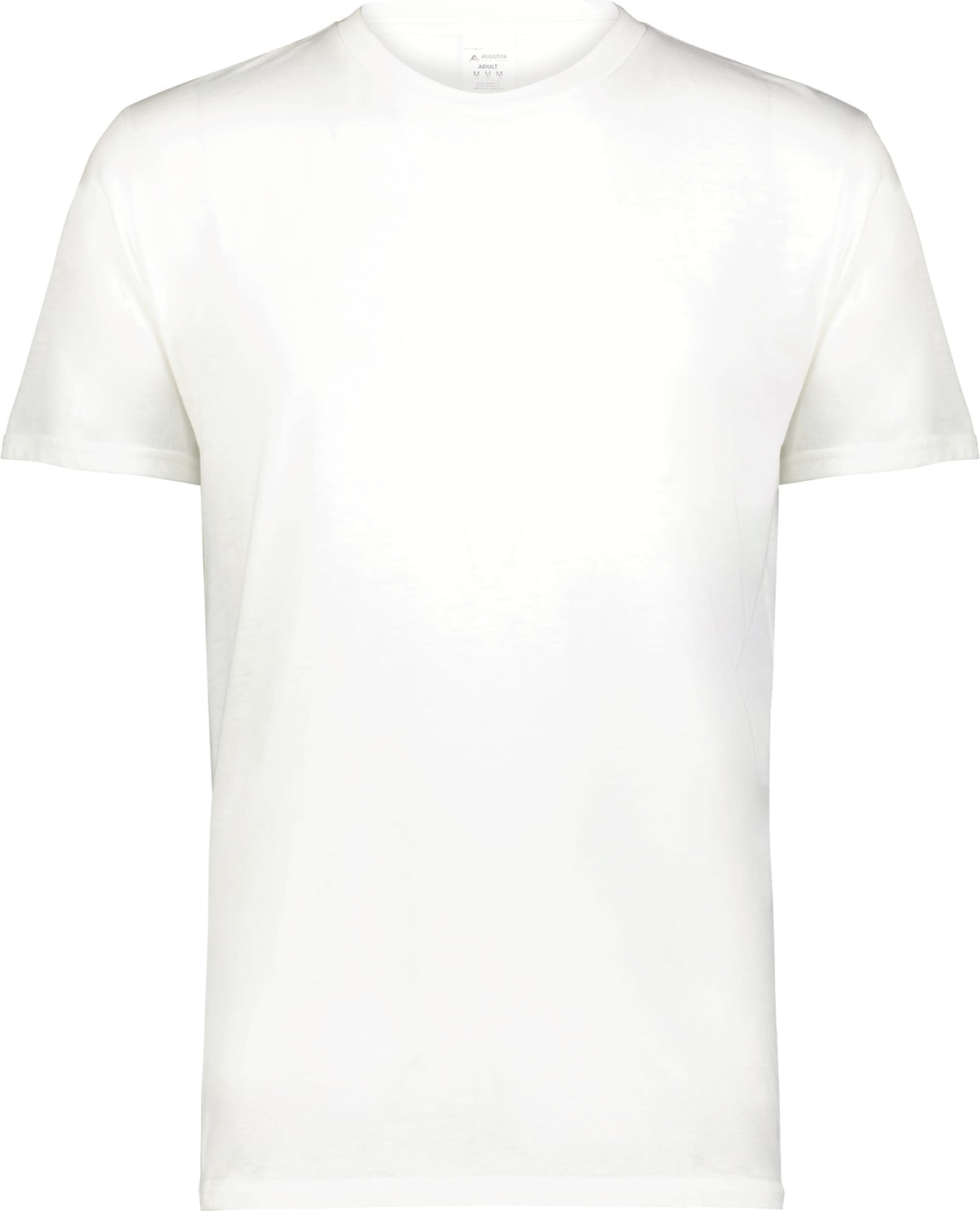 Front View of WHITE ALL-DAY CORE BSC TRI-BLND TEE