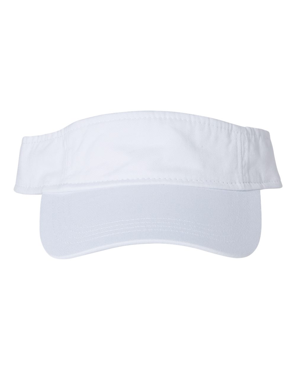 Front View of White Bio-Washed Visor - VC500