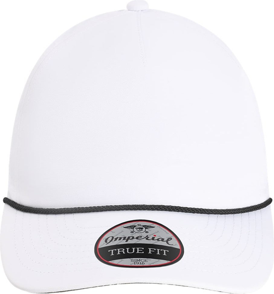 Front View of White/ Black The Harrison Cap - 5054U