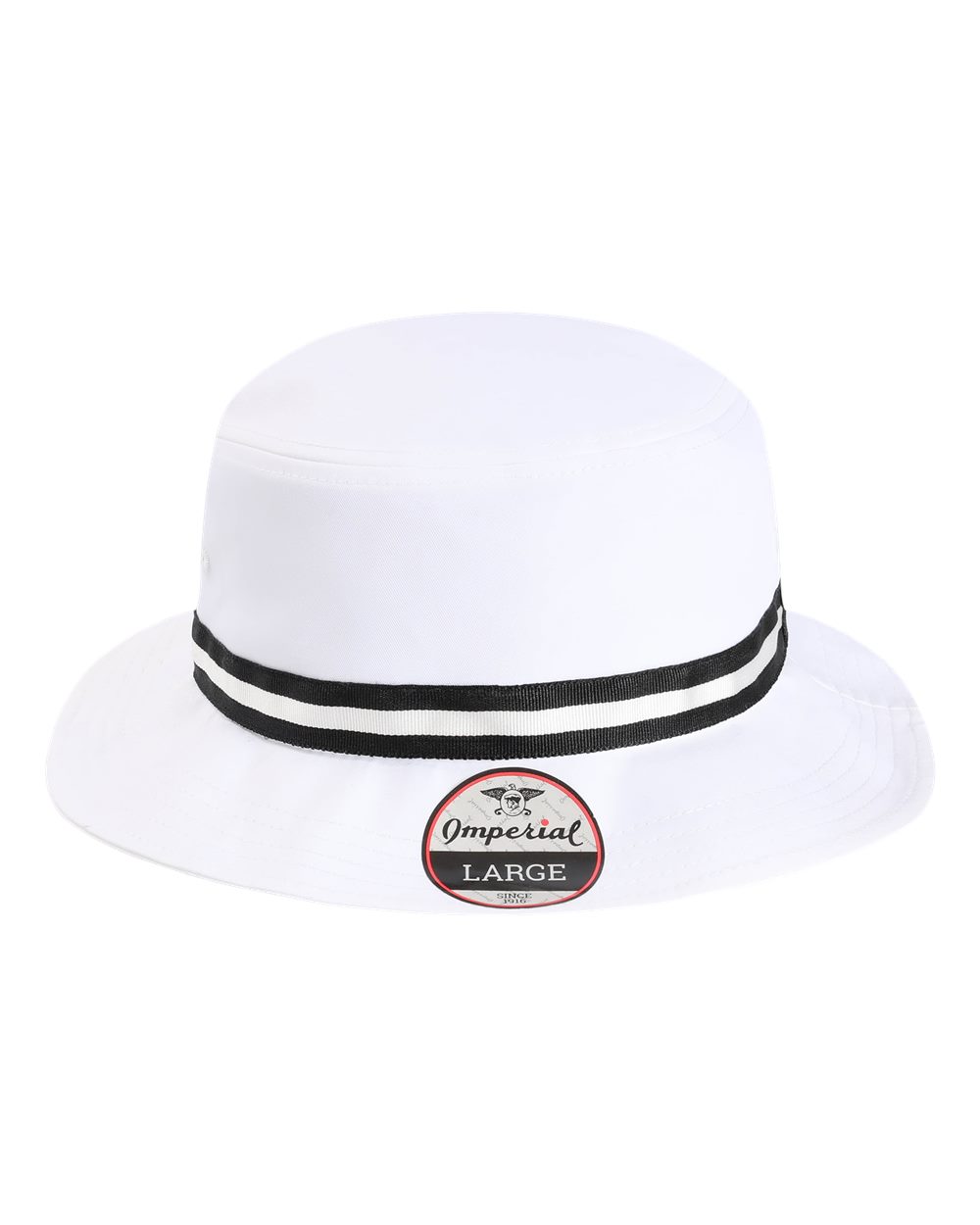 Front View of White/ Black The Oxford Performance Bucket - 1371P