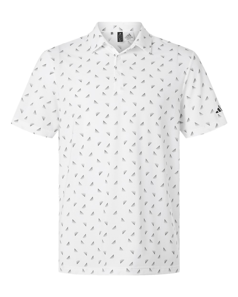 Front View of White/ Black Ultimate Mesh Polo - A2012