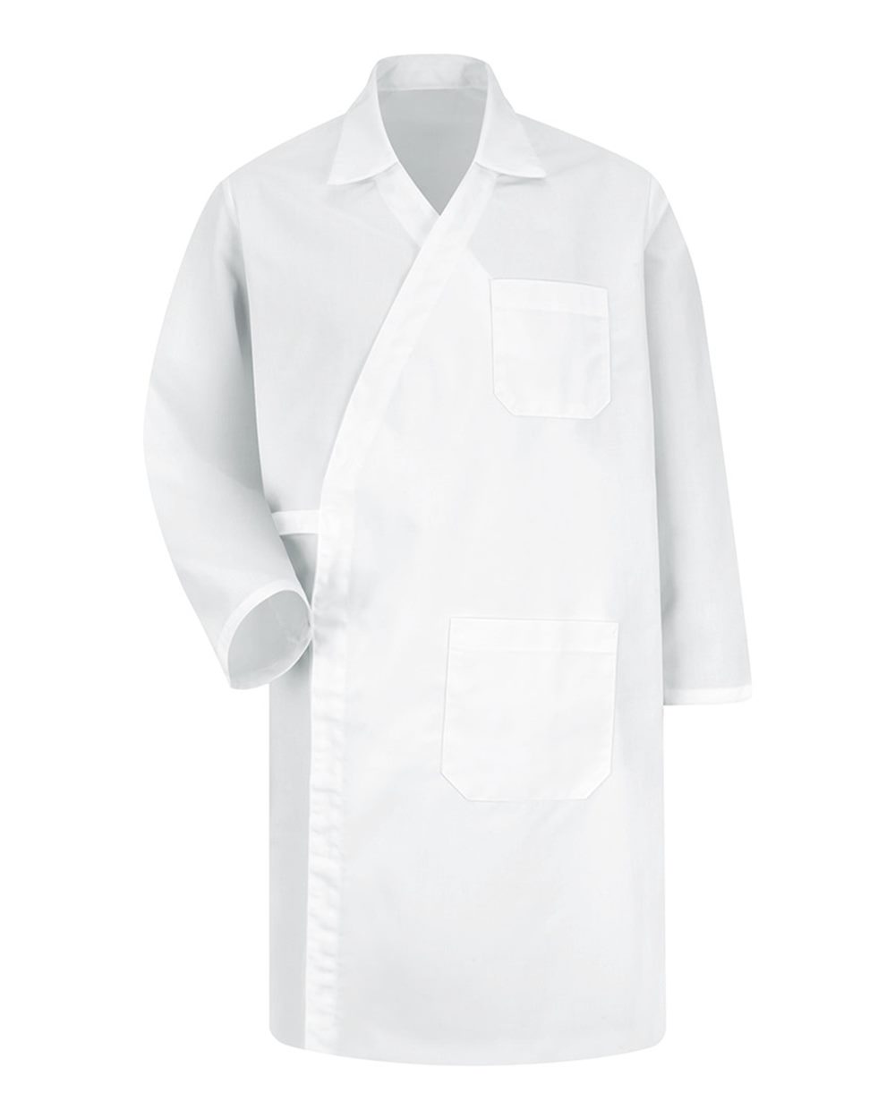 Front View of White Butcher Wrap - WS50